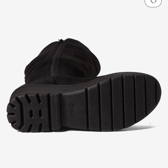 NEW BZEES x Zappos Black Brandy suede heel mid calf boot womennsize 6 - Picture 3 of 6